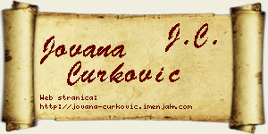 Jovana Ćurković vizit kartica